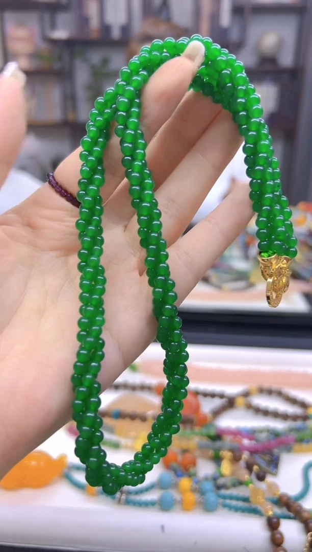 翡翠未镶嵌颈饰DIY款X384