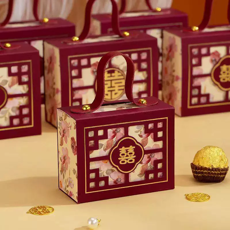 糖果礼盒2025新款喜糖盒结婚专用订婚宴伴手提礼品袋子包装烟空盒