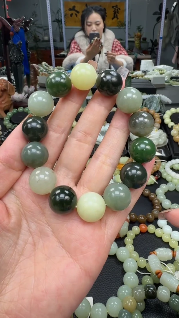 未镶嵌手串和田玉多宝卡16
