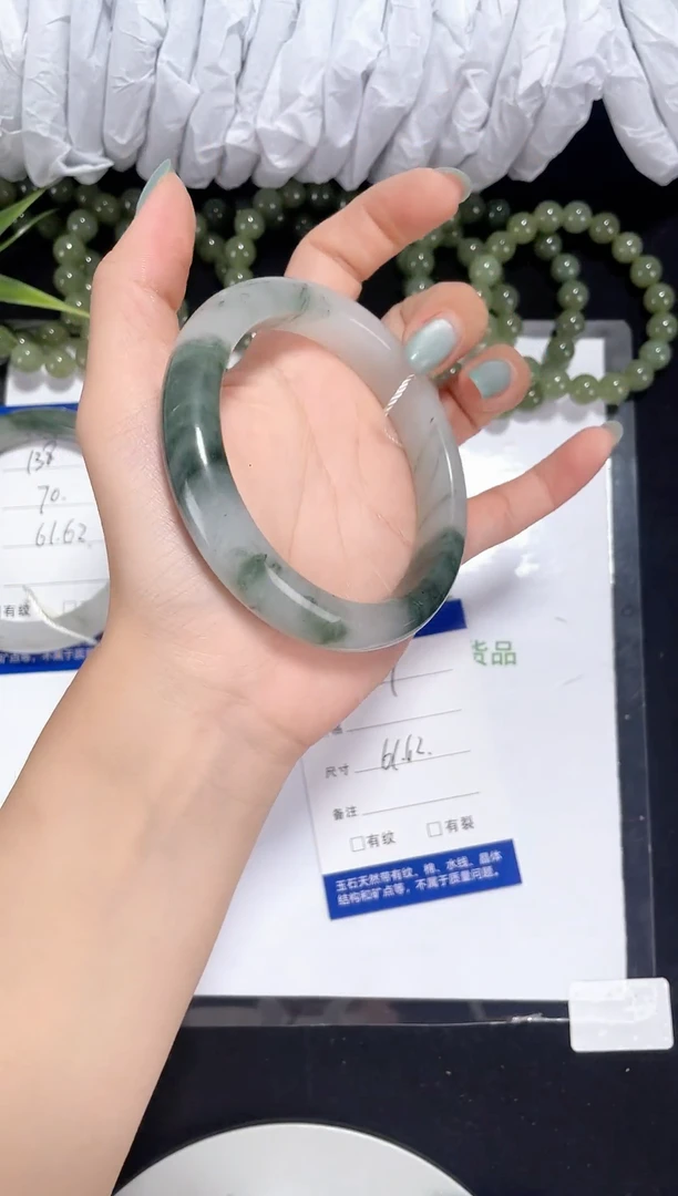 未镶嵌金丝玉石英质玉139 天山翠 61-62