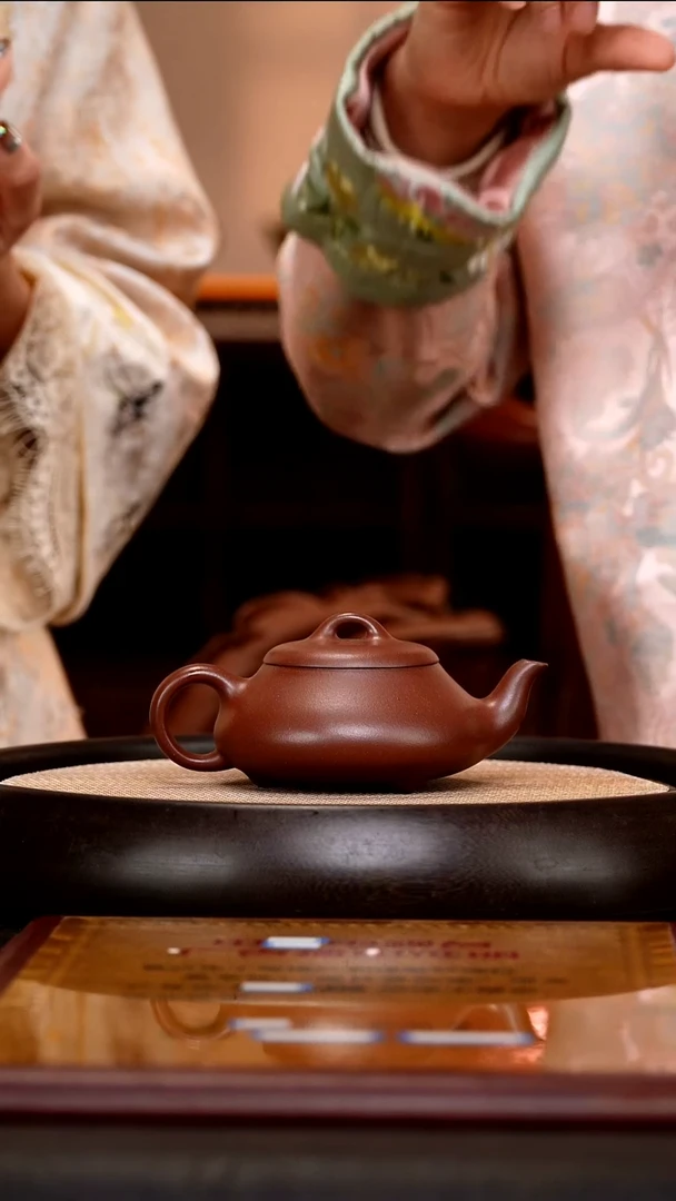 茶壶紫砂CH7 汉棠石瓢 紫檀泥 180cc