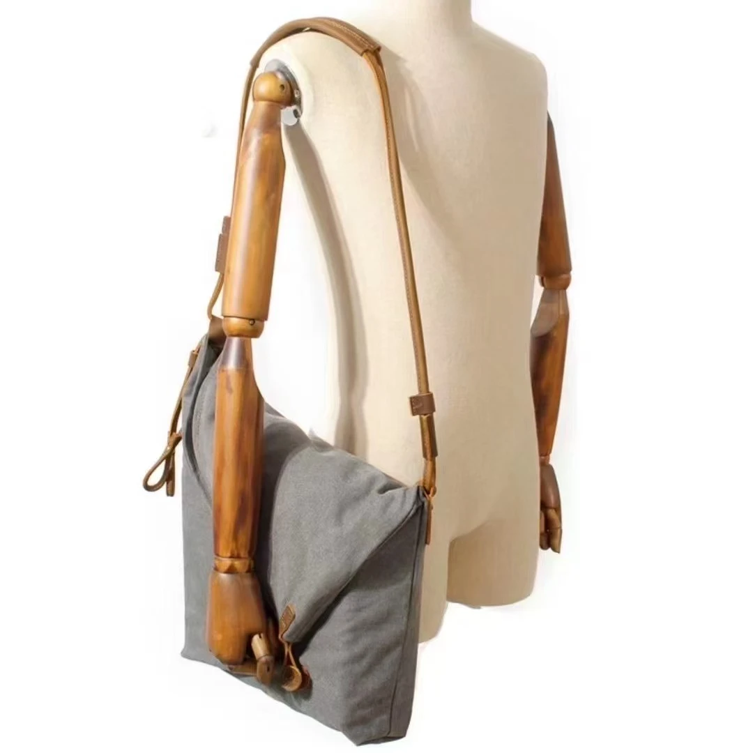 百搭潮流斜挎牛皮包轻奢时尚休闲单肩斜跨棕色复古卡其简约设计师