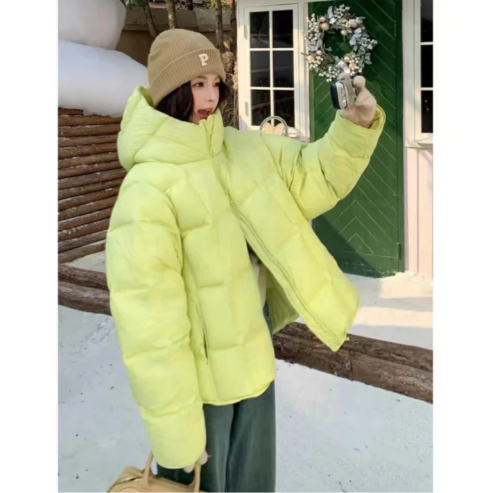 高档泡芙云朵简约保暖新款加厚保暖面包服女装4986[FZS]
