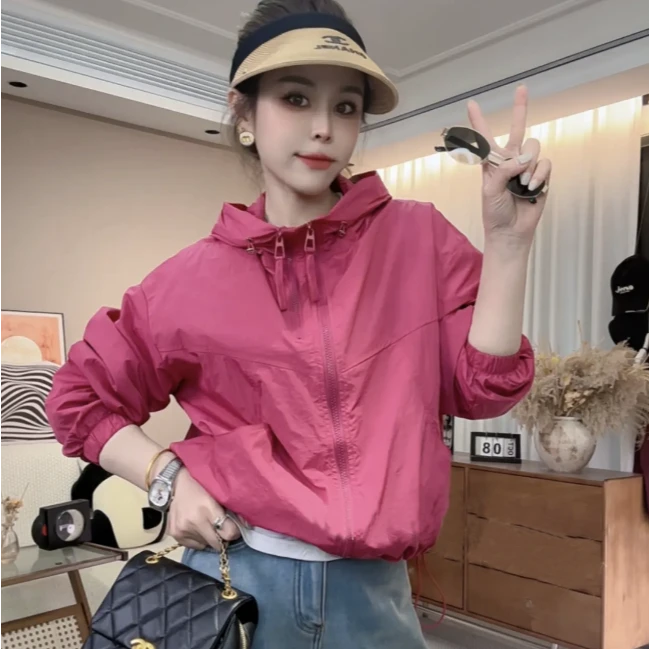 防晒衣夏季新款轻薄透气连帽防紫外线防晒服外套上衣