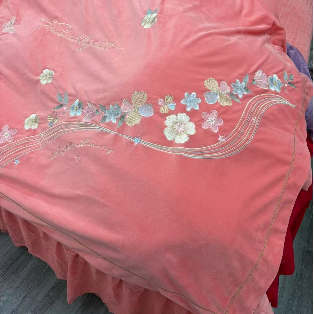 同款被套 宝宝绒婴儿绒绣花款单被套被罩