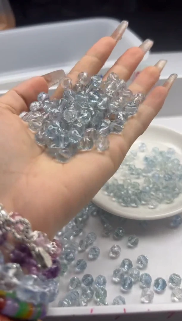 未镶嵌颈饰水晶w1797海蓝宝阿赛切面8mm*30颗