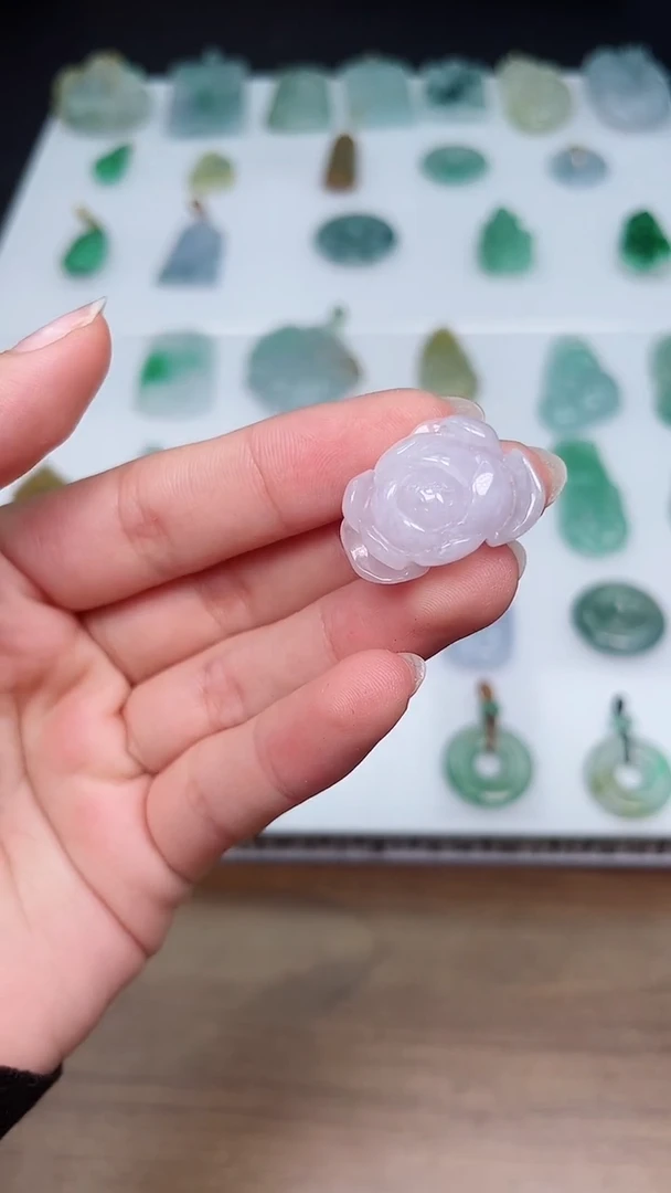 吊坠(不含链)未镶嵌翡翠7一品青莲
