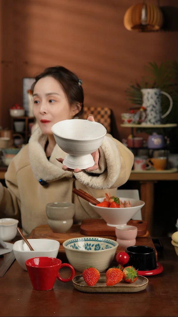 【闪购商品】碗5寸螺纹高脚盘 微瑕凑满20发货