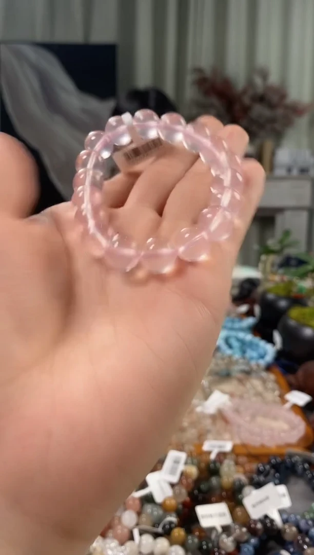 未镶嵌手链水晶粉水晶