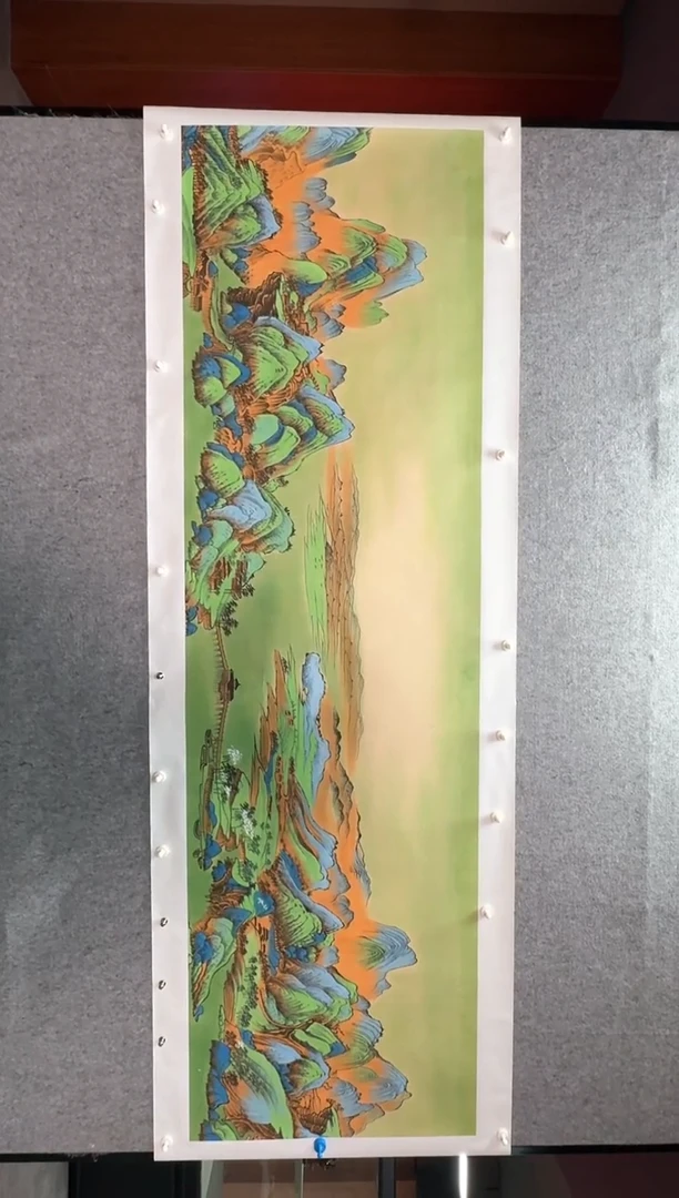 【闪购商品】绘画张国祥老师‘千里江山图’带收藏证书