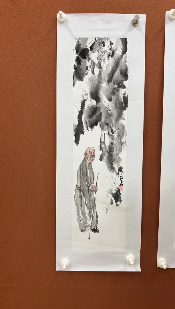 国画阮勇1平尺人物