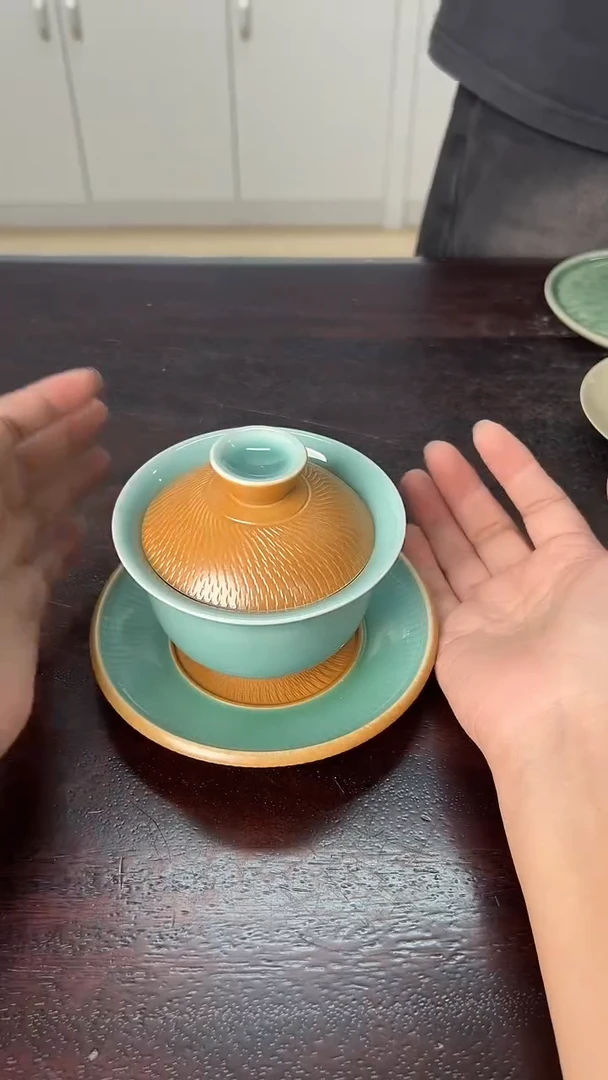 龙泉云间青瓷小米茶器