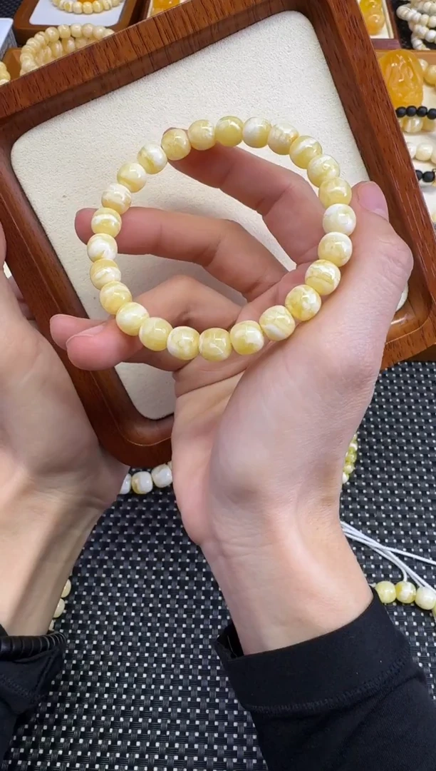 裸石琥珀未镶嵌宝衡 御龙见白T2 奶糯浓瓷大毕业全顺虎皮 手工制