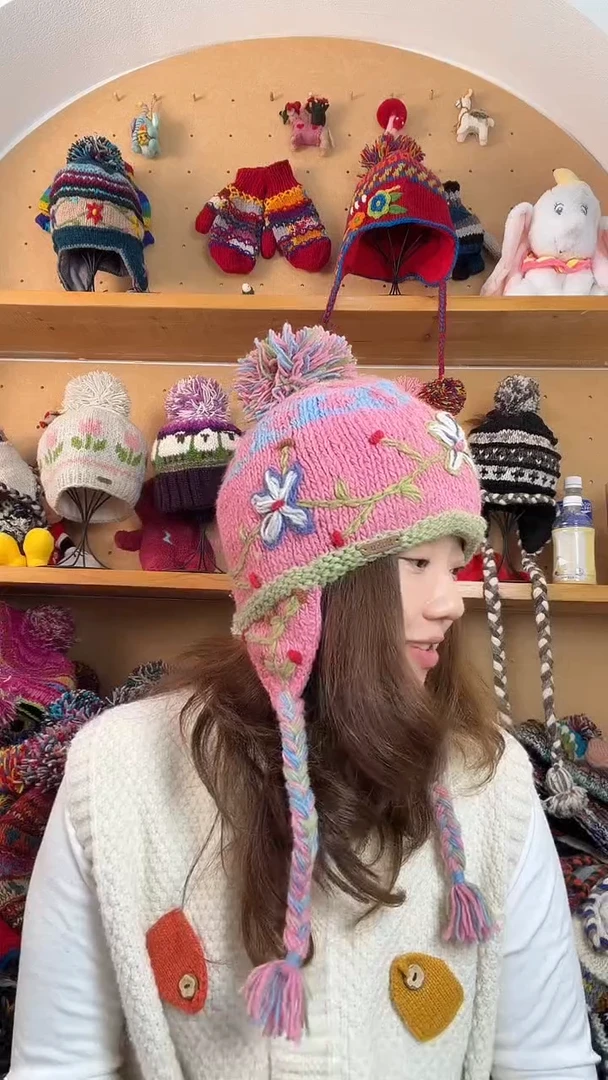 羊毛百分百纯手工纯羊毛帽子闪购27