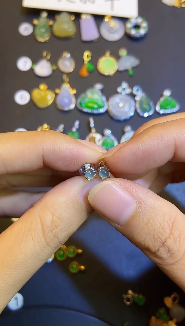 吊坠(不含链)银S925镶嵌翡翠1