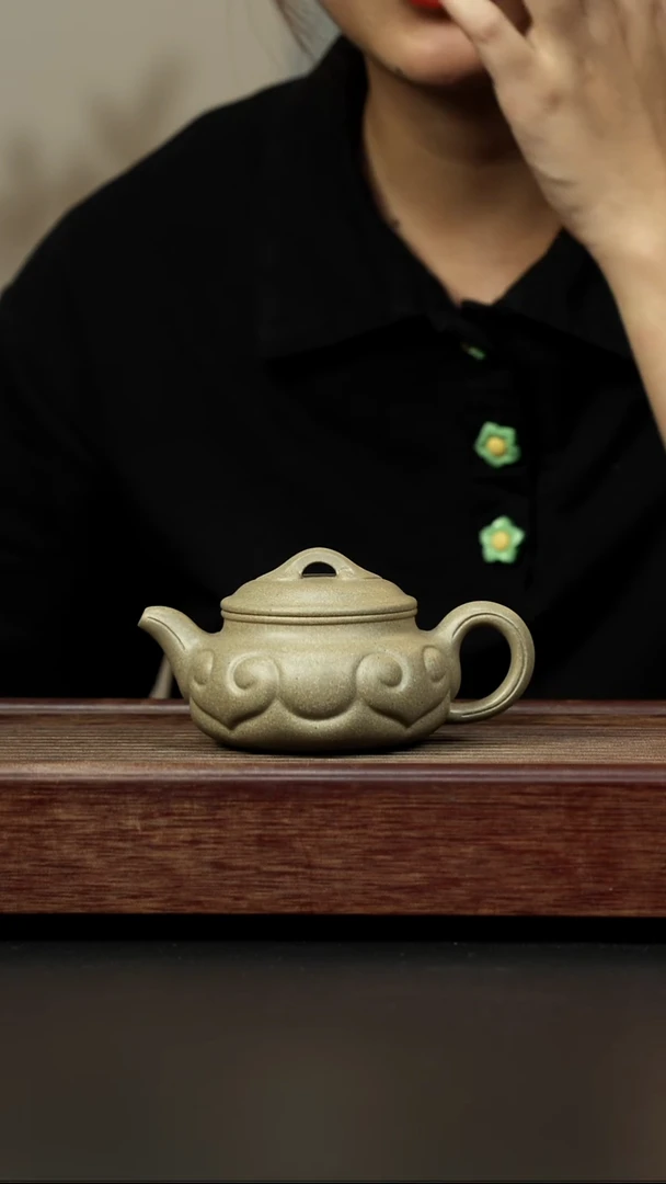 紫砂茶壶青段 仿古如意