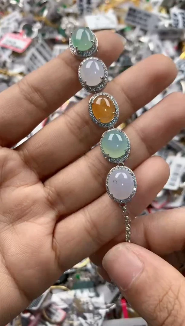 银S925镶嵌戒指翡翠555    6