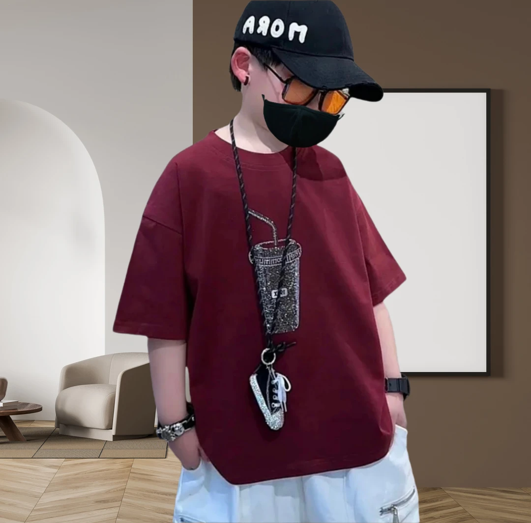 男童纯棉短袖T恤帅气休闲中大童宽松t恤夏季韩版短袖透气排汗洋气