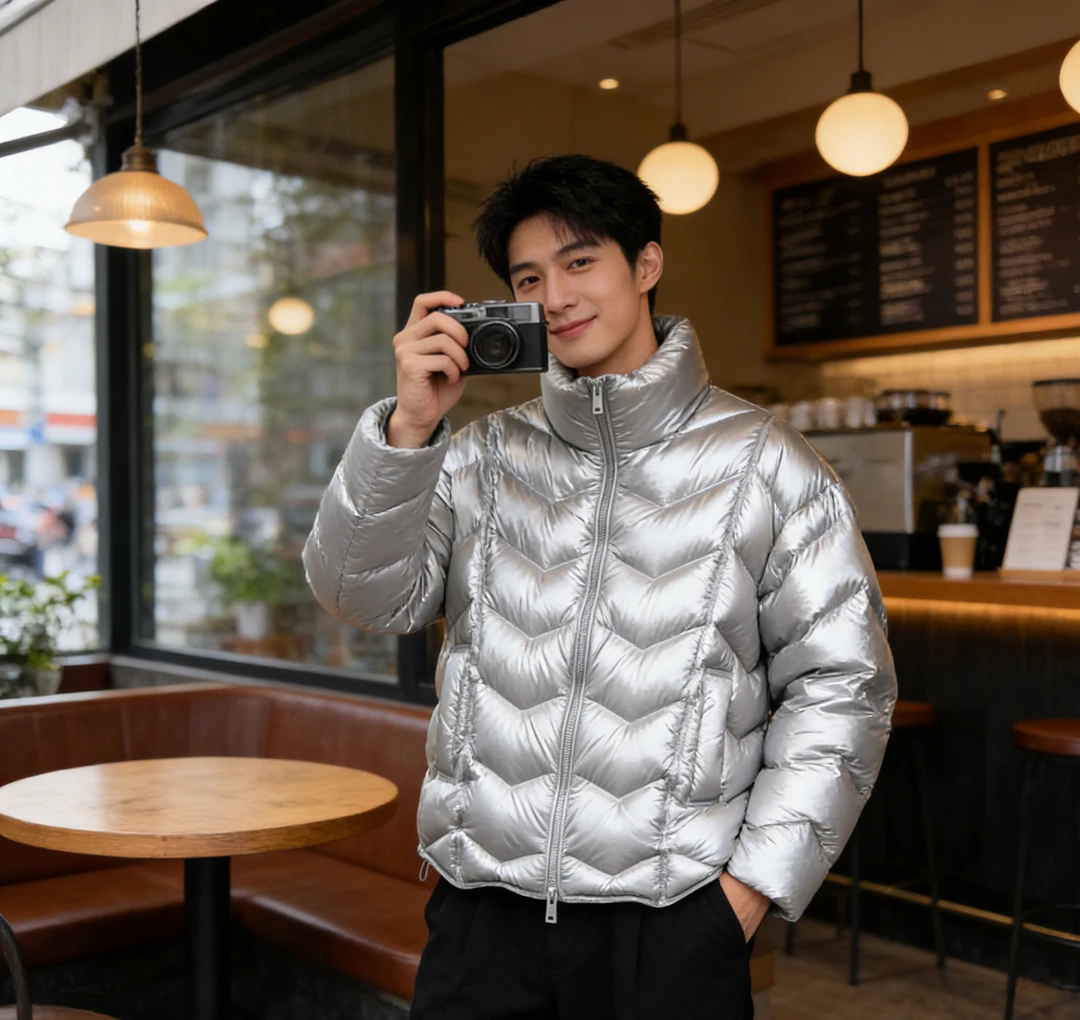 冬季爆款高充量韩版时尚百搭立领休闲加厚90白鸭绒外套男