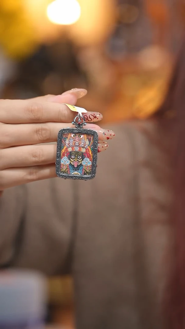 【闪购商品】吊坠Q30863扎基黄C双面唐卡