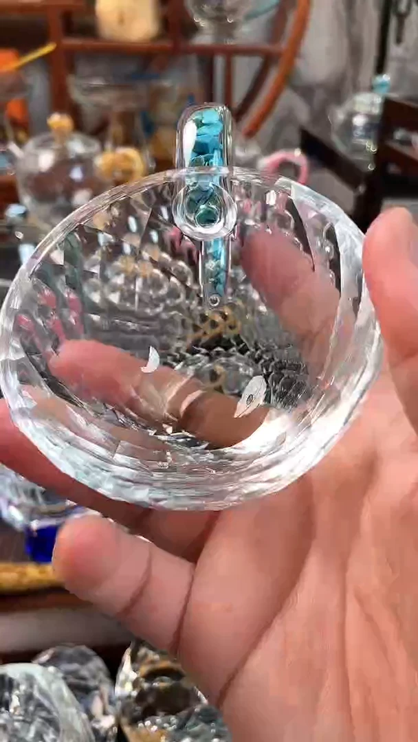 【闪购商品】玺宴新款水晶100毫升咖啡杯绿松石