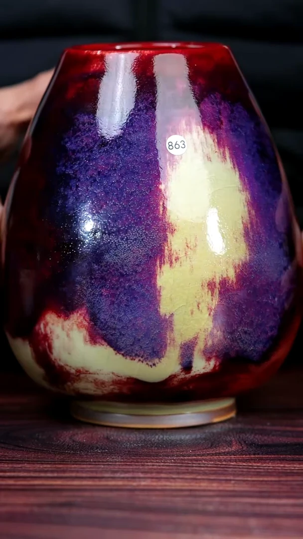 863#张二伟一级品原矿钧瓷赏瓶