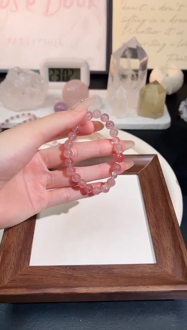 未镶嵌手链水晶草莓单圈手链女