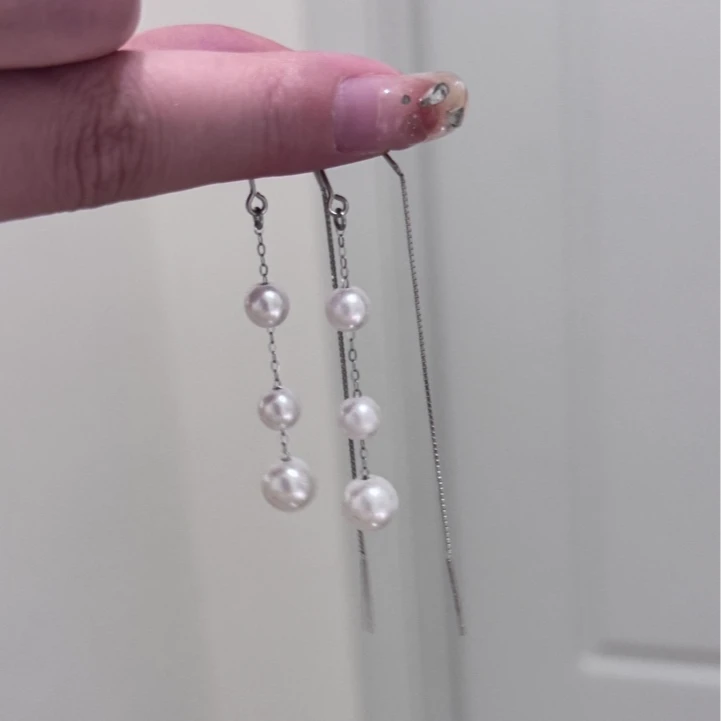 925银耳饰 时尚流苏耳坠长款U型轻奢简约款气质高级感中式vintage