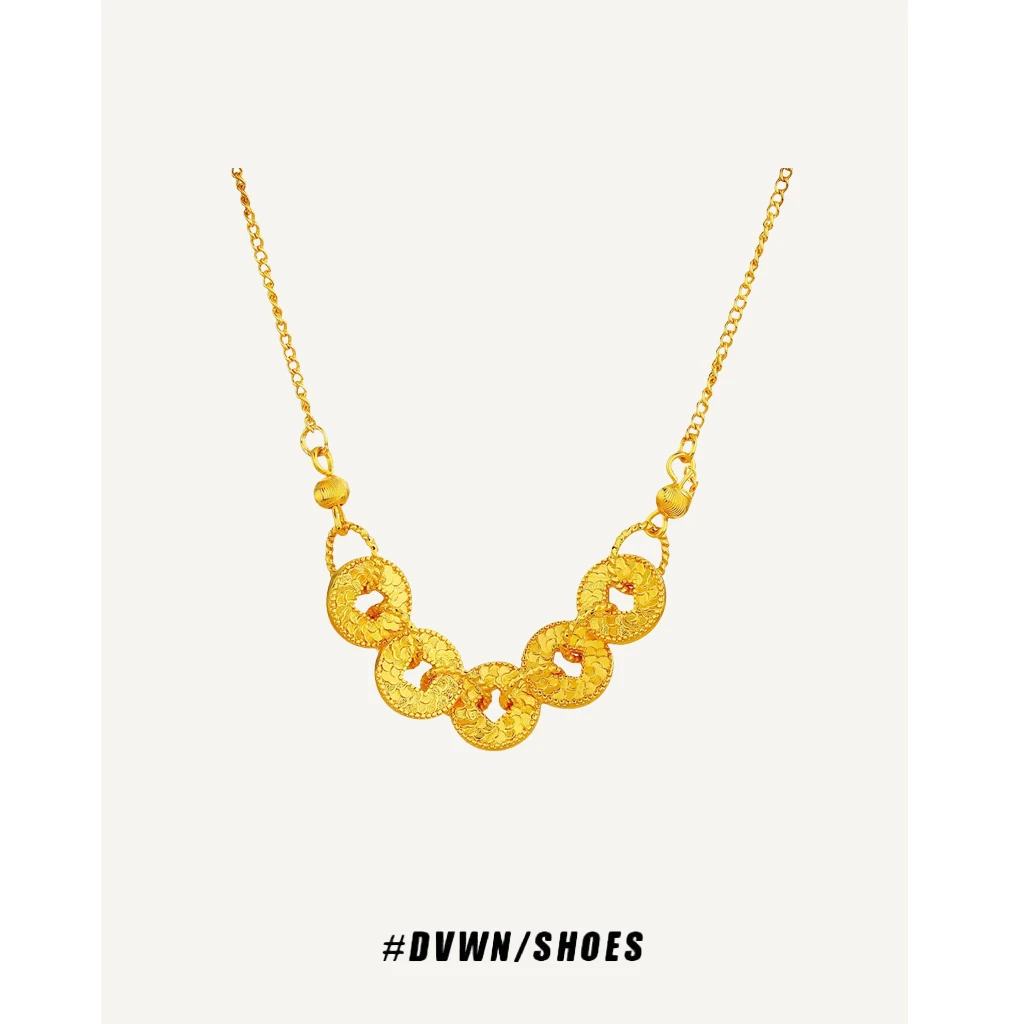 铜合金项链 【碎银子系列】五帝钱碎冰冰项链