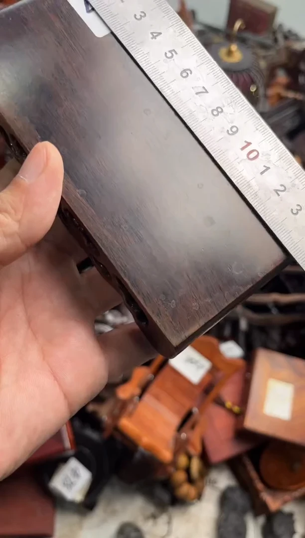 木65黑檀木小书卷瑕疵处理