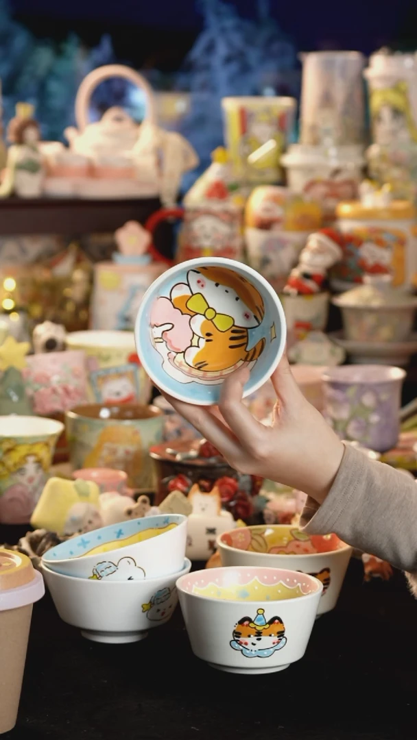 其他陶a****a景德镇釉下彩手绘设计师款陶瓷