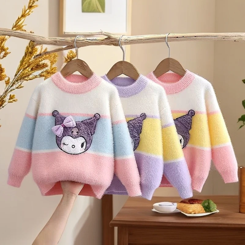 2024新款毛衣儿童女童洋气宝宝女孩加厚韩版秋冬冬季套头园领