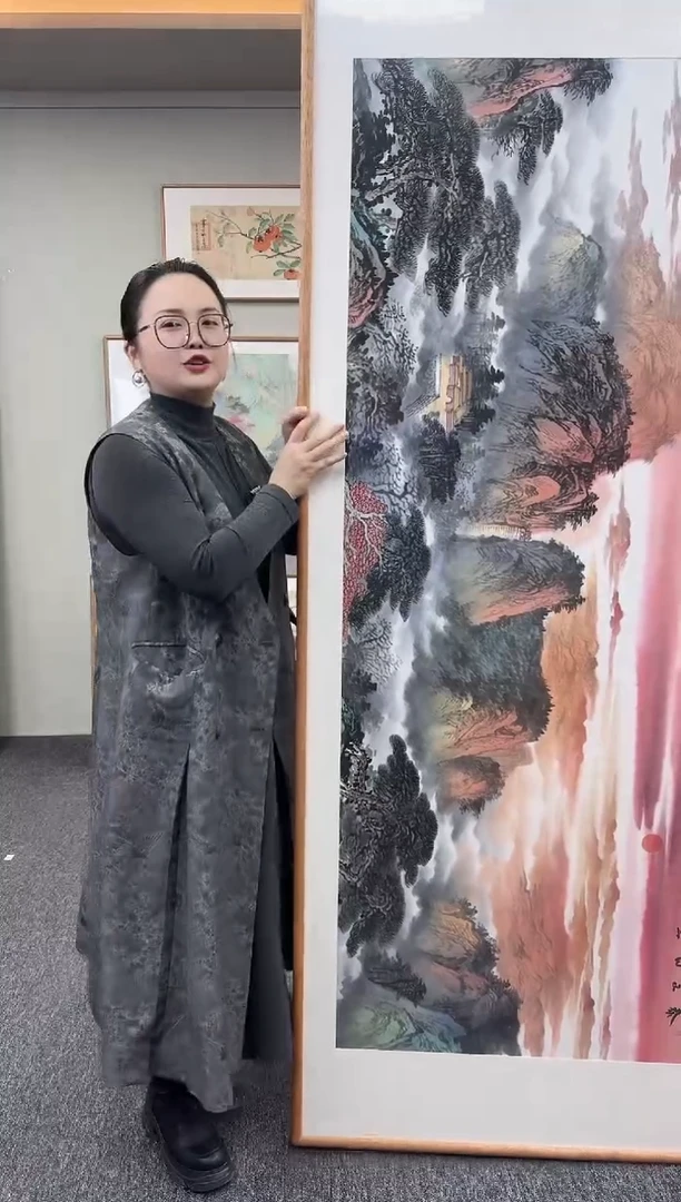 国画泰山日出210*80