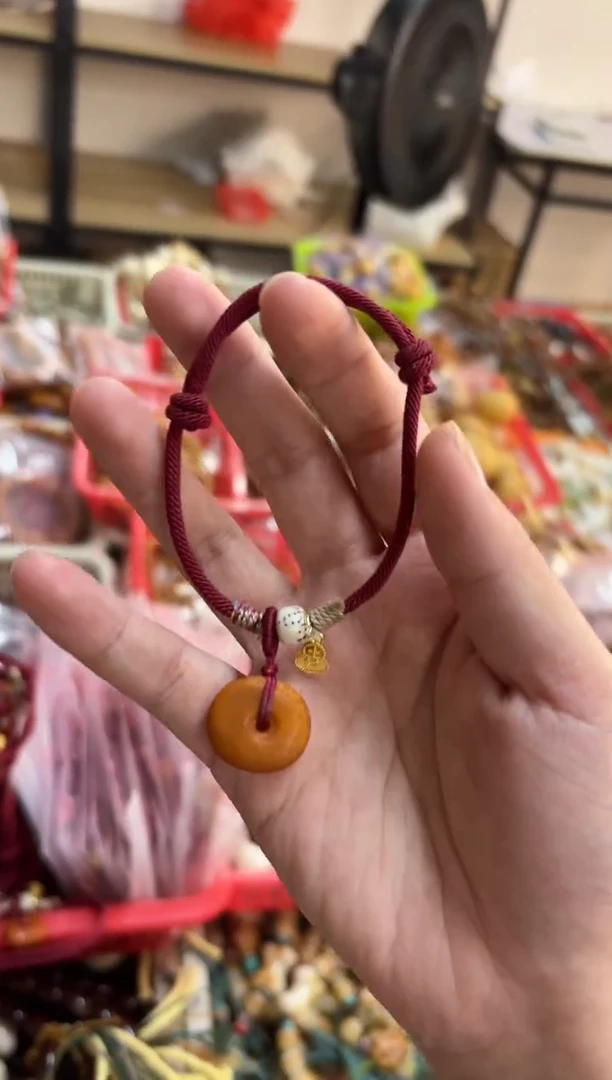 手链蜜蜡未镶嵌蜜蜡【大吉大利】手编绳