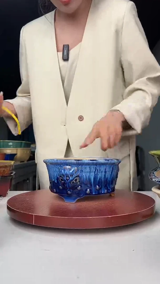 紫砂花盆浅草紫砂花盆