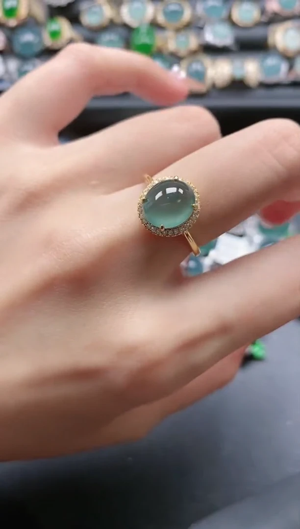 【闪购商品】翡翠戒指银S925镶嵌51151