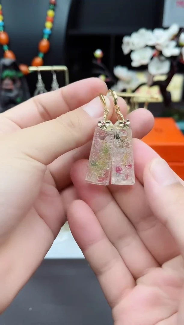 碧玺耳饰未镶嵌XX01