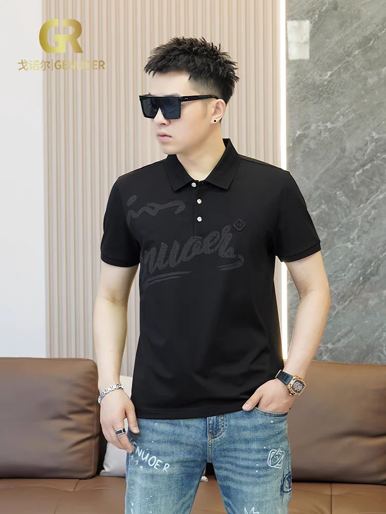 戈诺尔专柜男装夏季短袖POLO衫绅士休闲夏天半袖翻领t恤百搭
