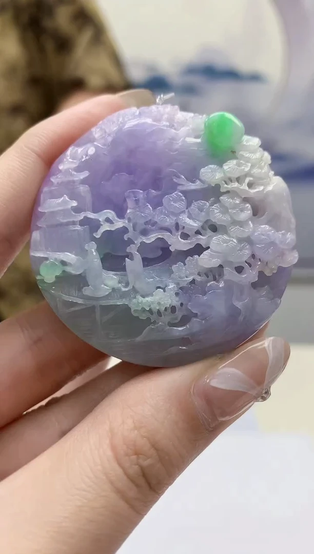 定制翡翠未镶嵌4688jw-毛货挂件157