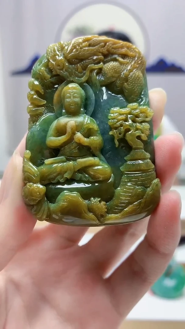 未镶嵌定制翡翠4852zm-毛货挂件62