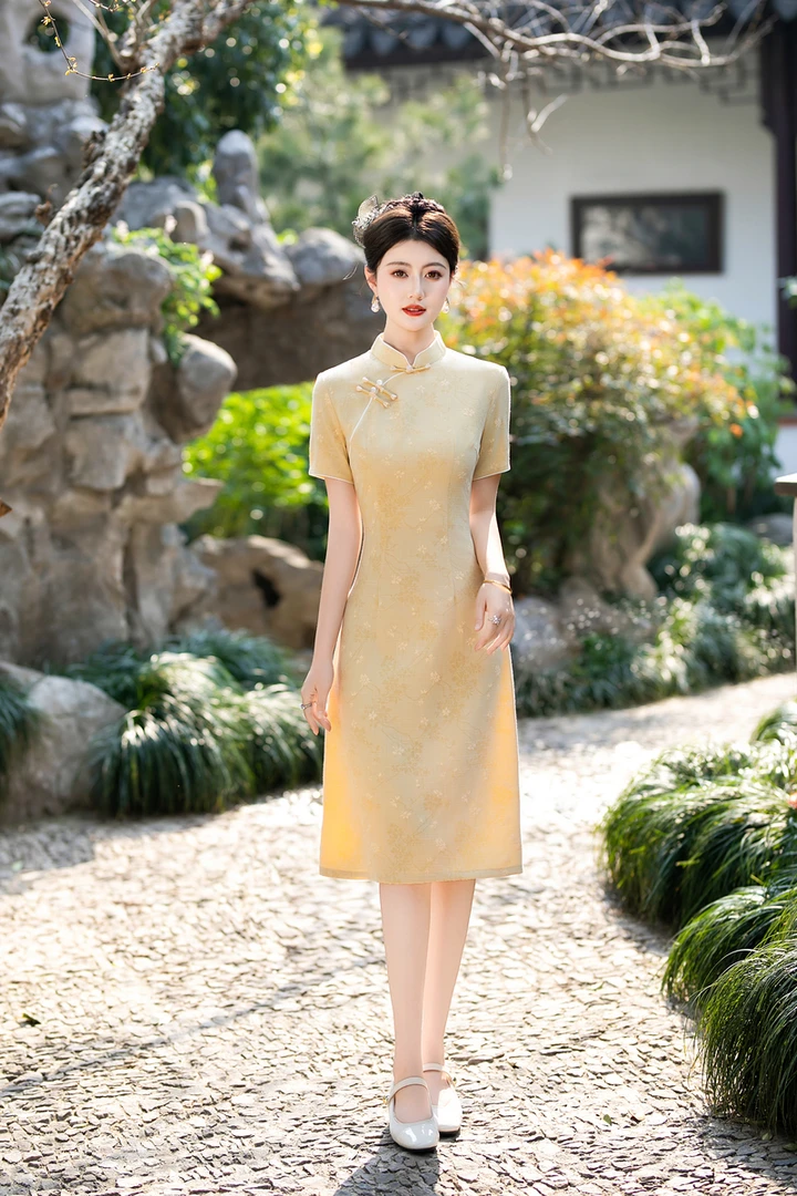 012—1108夏季新款温柔减龄可爱甜美风旗袍