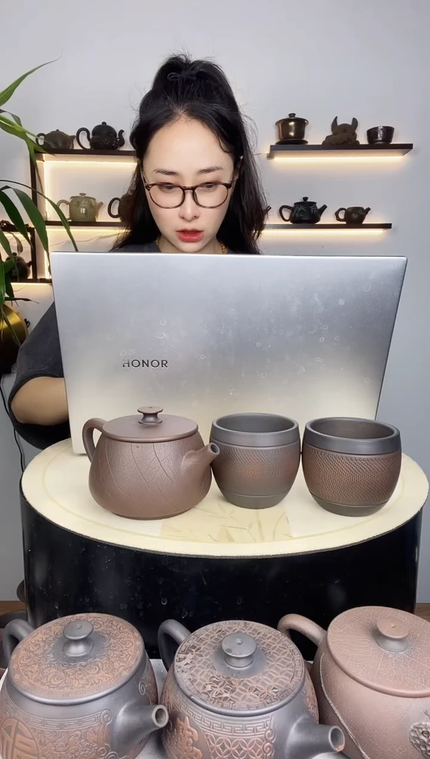 珍**生叶脉纹300单壶+2主人杯