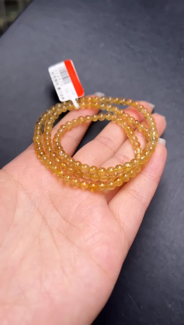 未镶嵌手串碧玺黄碧玺多圈手串4m+ J12975
