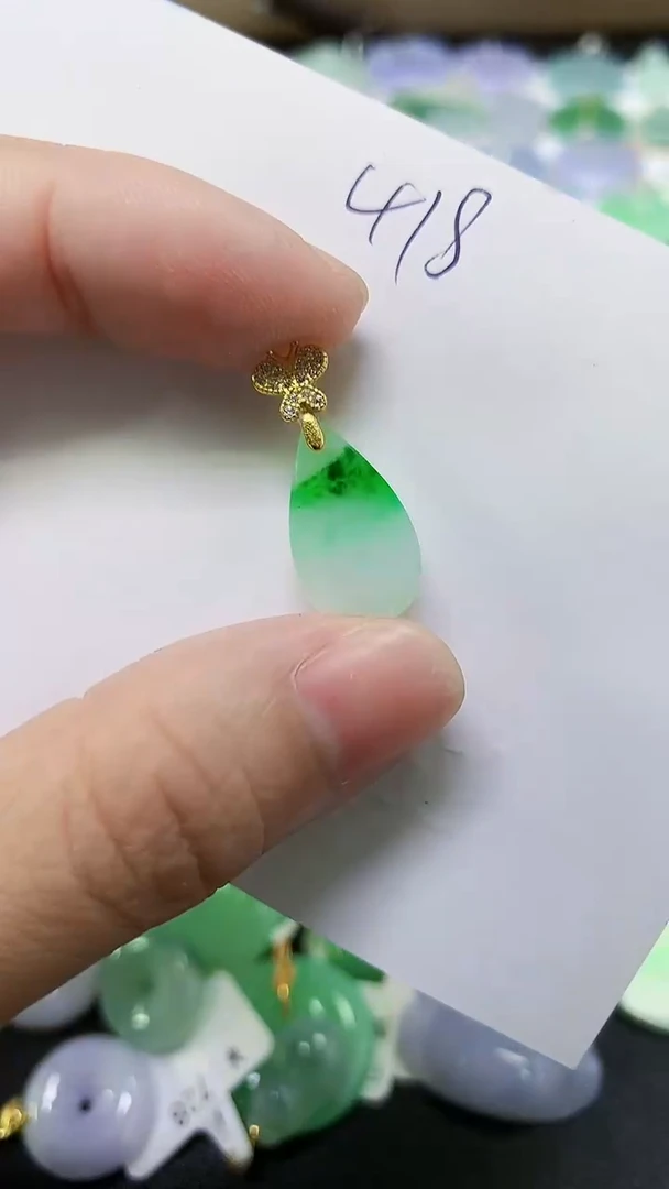 翡翠未镶嵌颈饰天然自然緬甸A貨翡翠