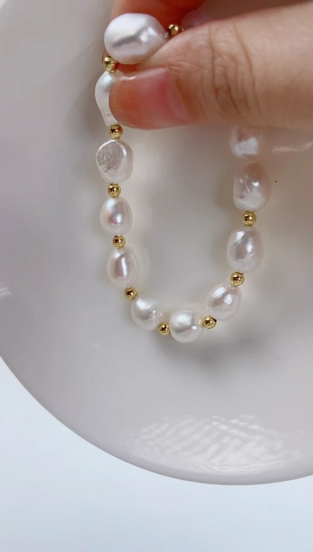 未镶嵌淡水珍珠手链手链