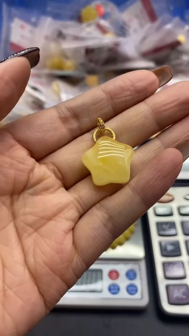 琥珀银S925镶嵌珠宝奇石1063