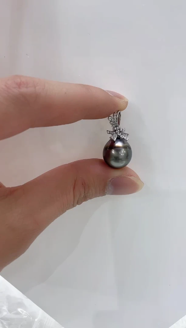 【闪购商品】海水珍珠吊坠(不含链)银S925镶嵌海水珍珠吊坠