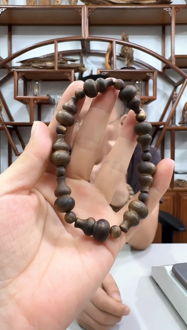 沉香手串尖峰岭 奇楠随形葫芦diy款 多样性发一