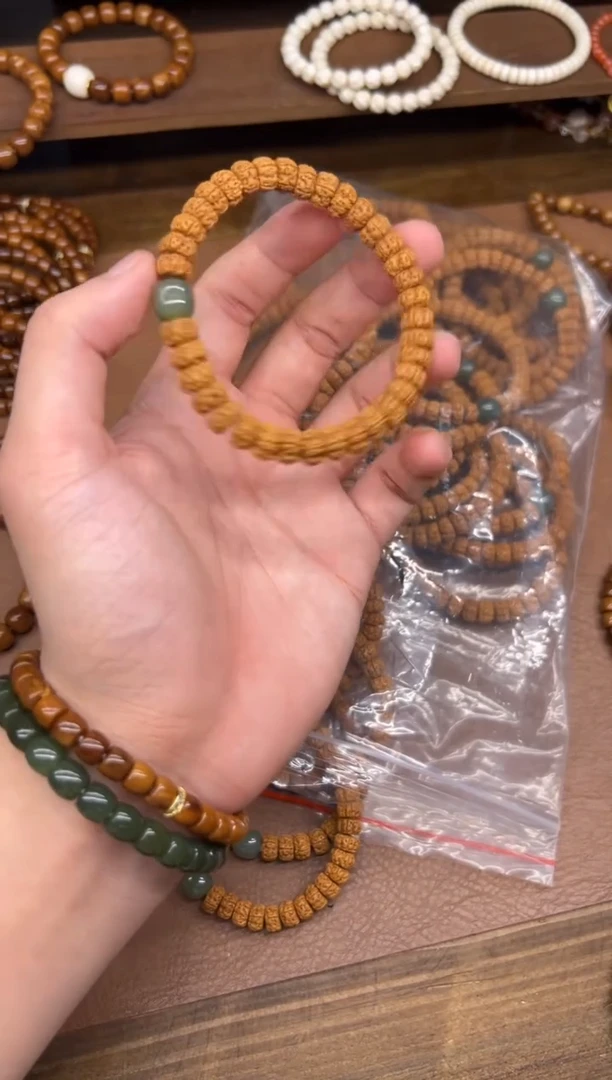 未镶嵌核桃手串金刚药片带和田