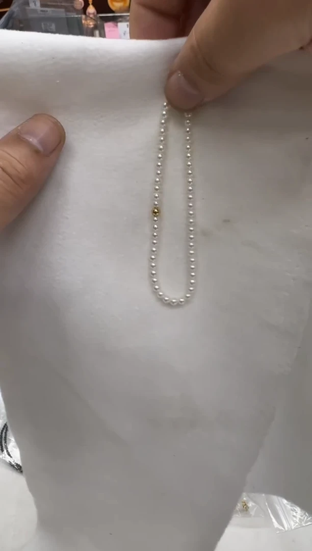 【闪购商品】淡水珍珠手链18K金镶嵌3-4mm